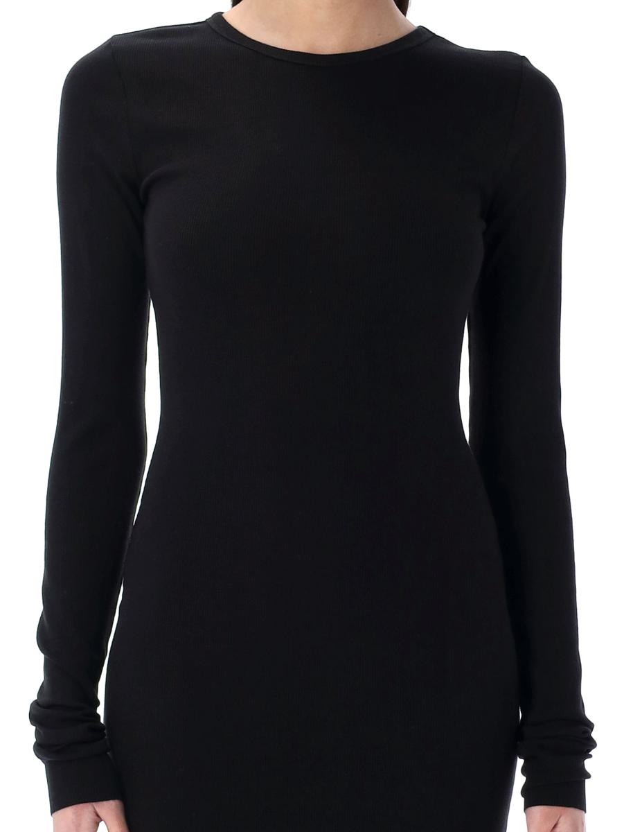 Eterne Long Sleeve Crewneck Mini Dress