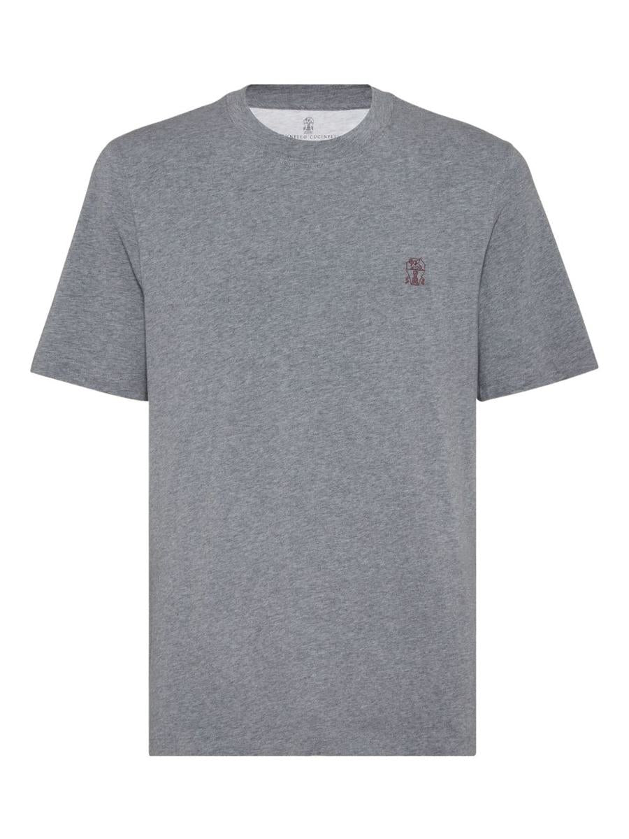 Brunello Cucinelli Logo Cotton T-Shirt