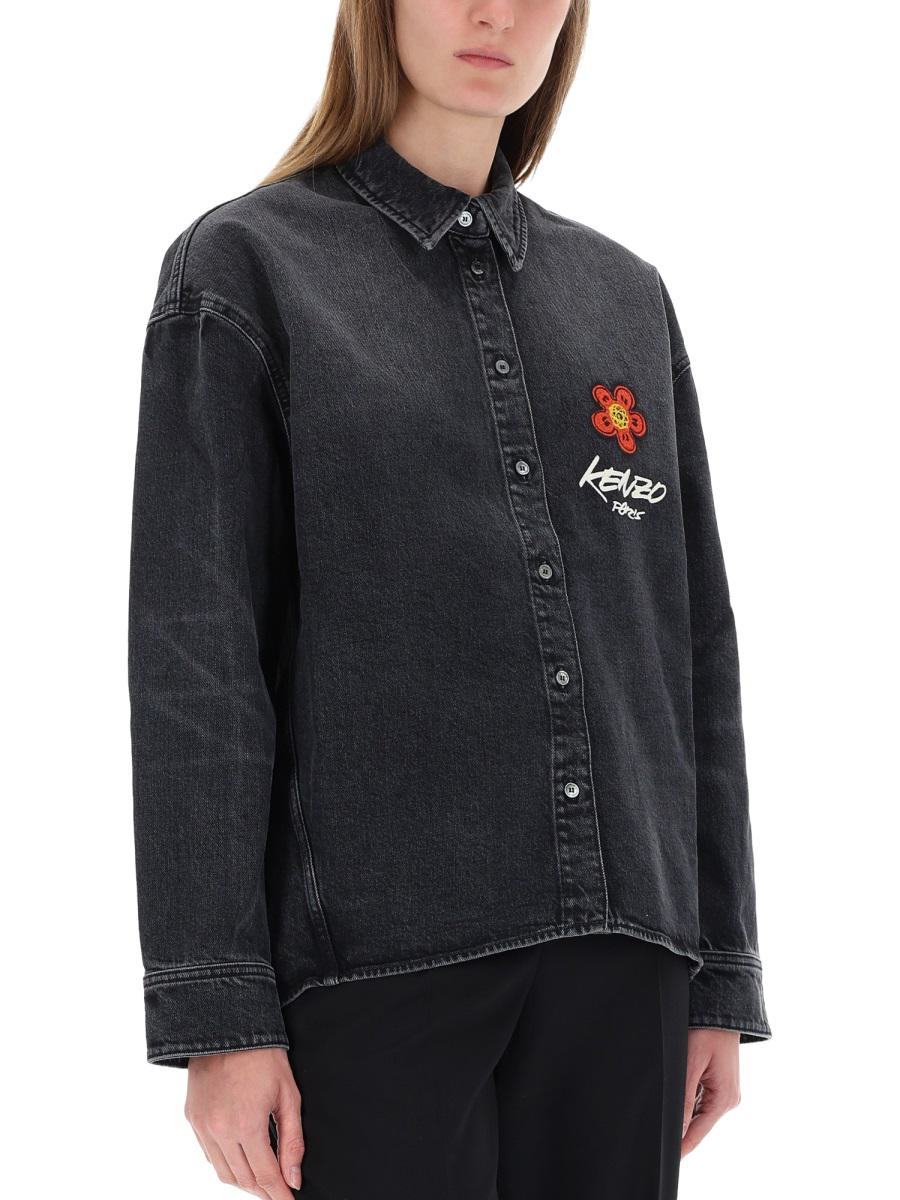 "Workwear" Shirt With Kenzo X Futura 2000 Embroidery