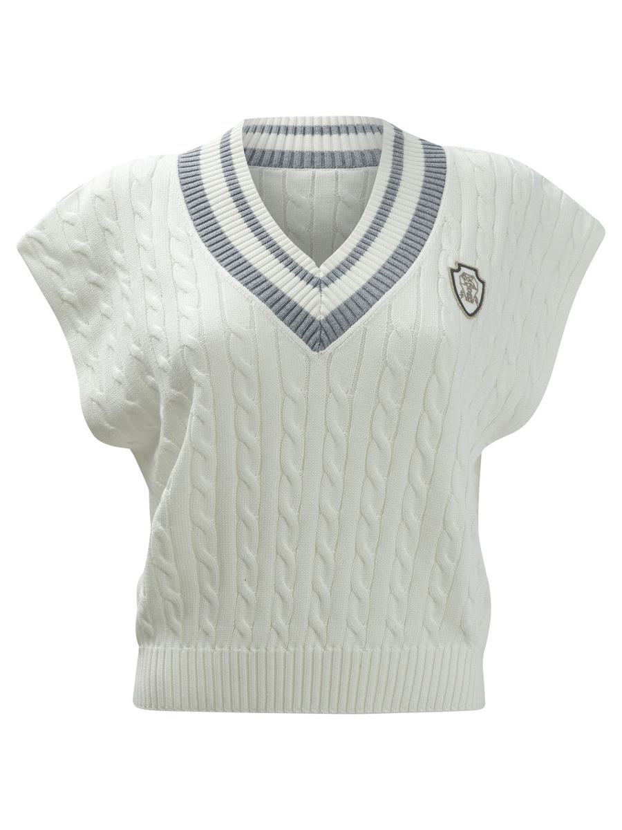 Brunello Cucinelli Sleeveless Sweater In Cotton