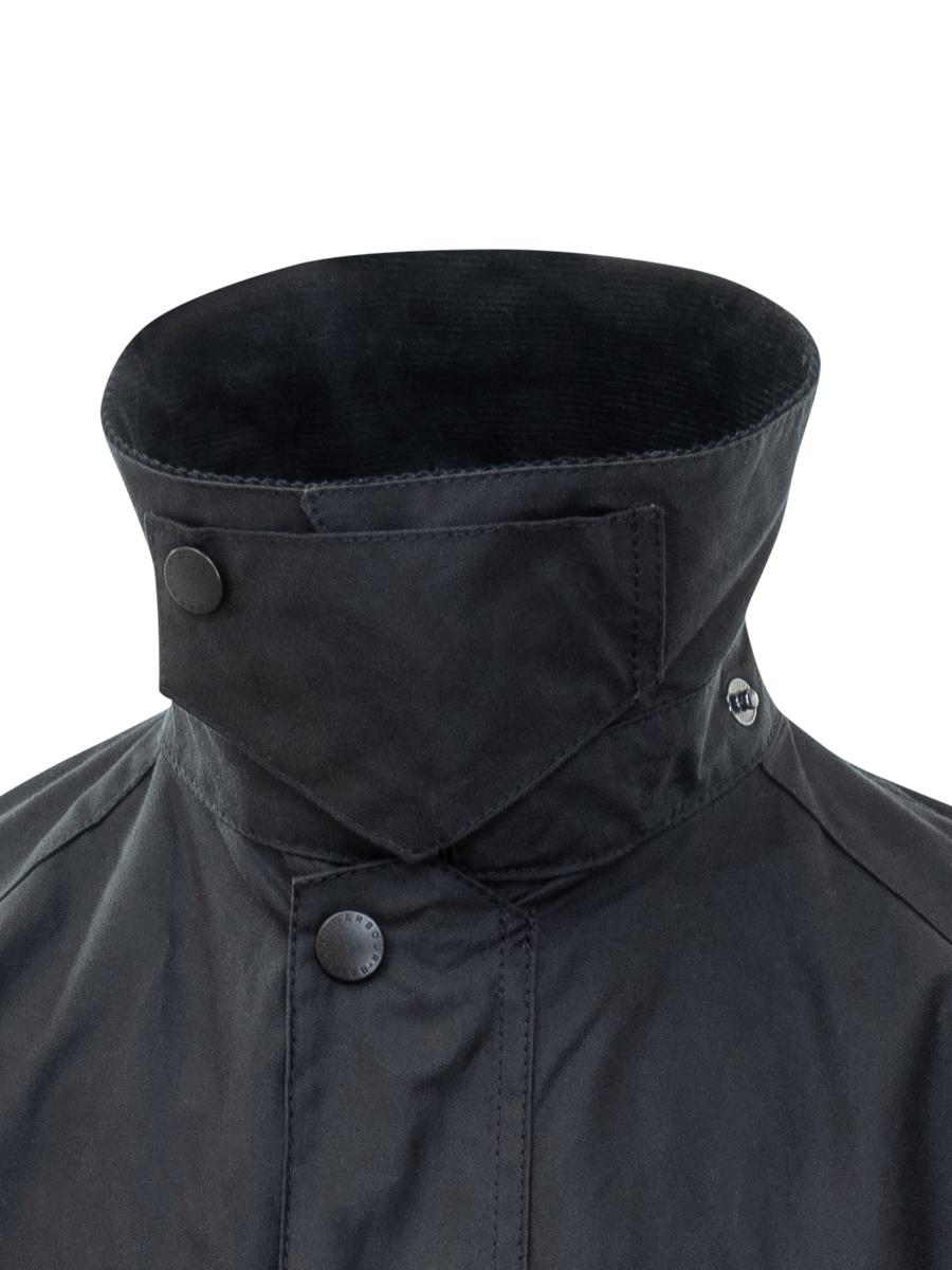Barbour Barbour Black Waxed Jacket With Velvet Collar