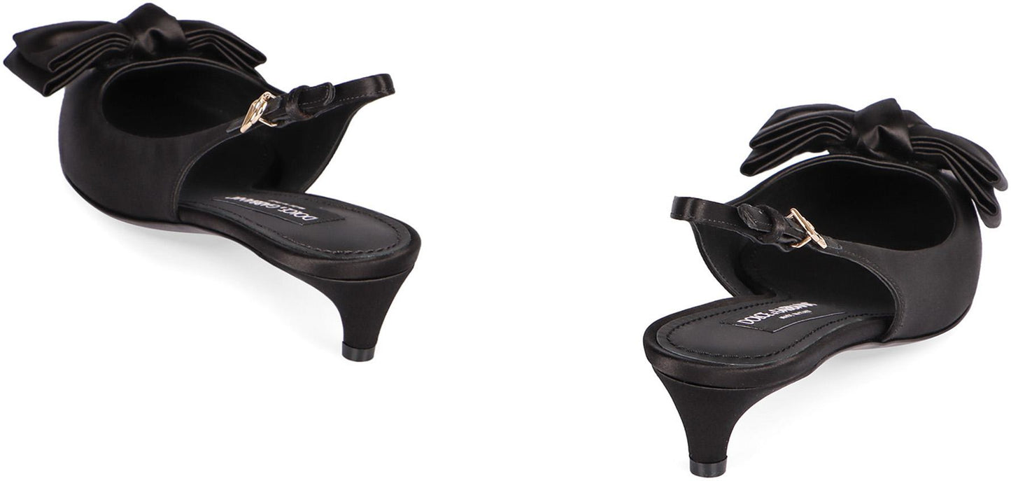 Dolce & Gabbana Satin Slingback Pumps