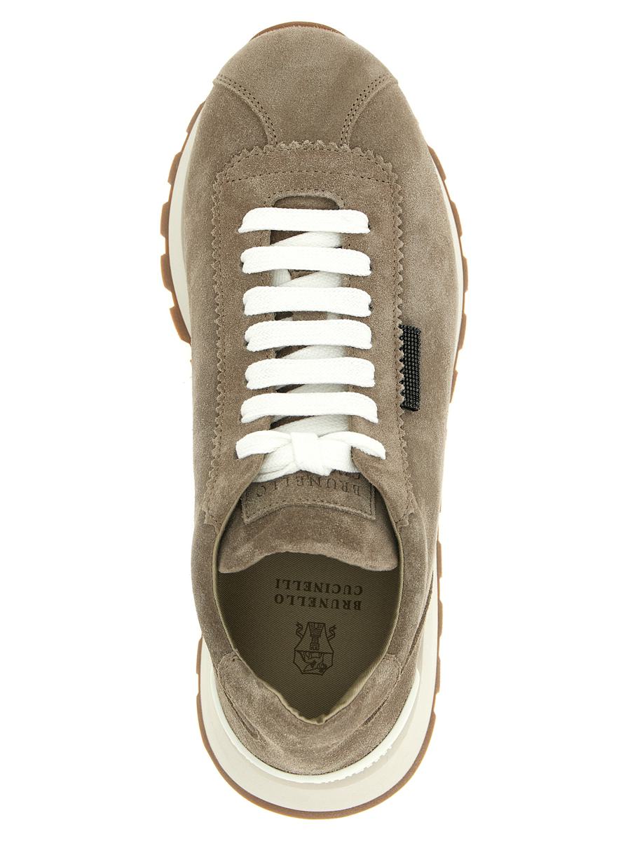 Brunello Cucinelli Shiny Tab Sneakers
