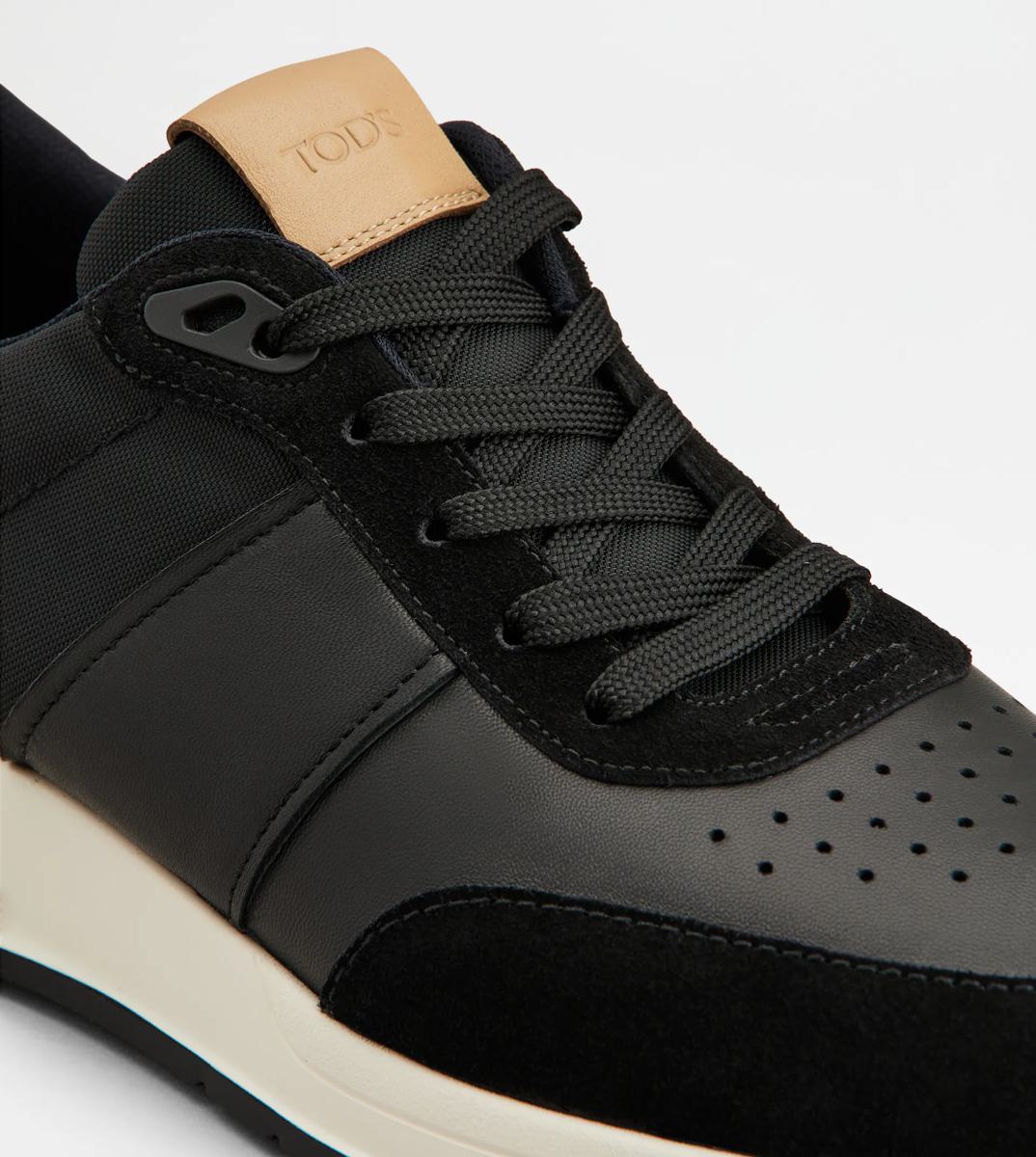 Tod'S Leather And Technical Fabric Sneakers