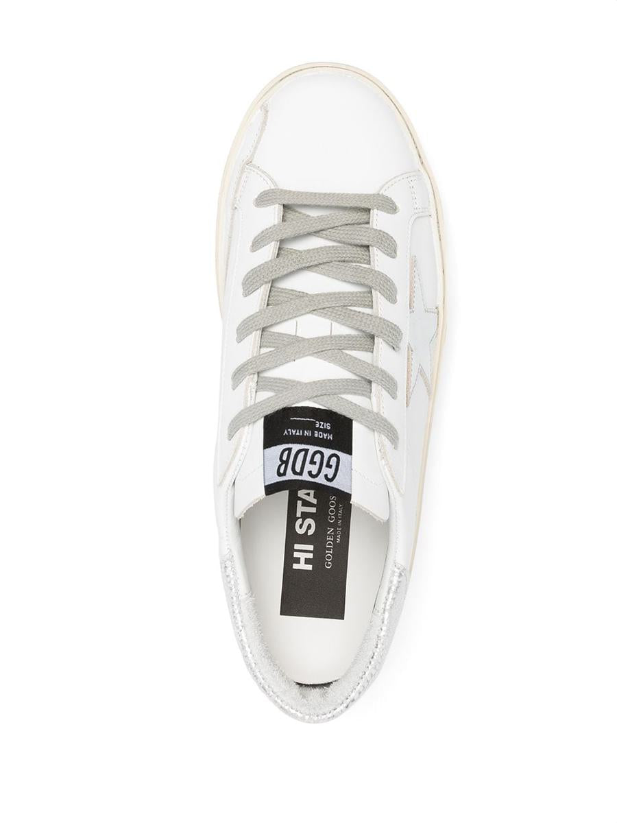 Golden Goose Hi Star Leather Sneakers