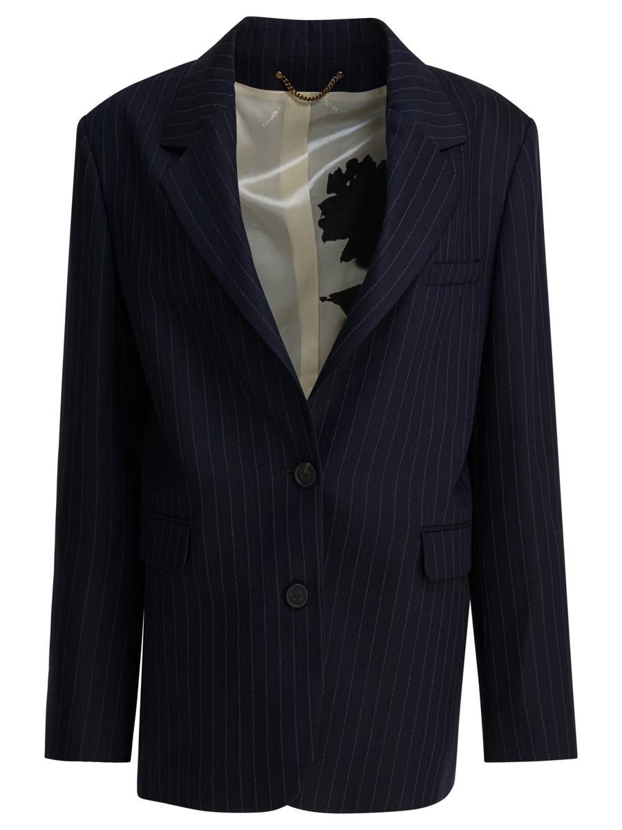 Golden Goose Single-Breasted Pinstripe Blazer Jacket