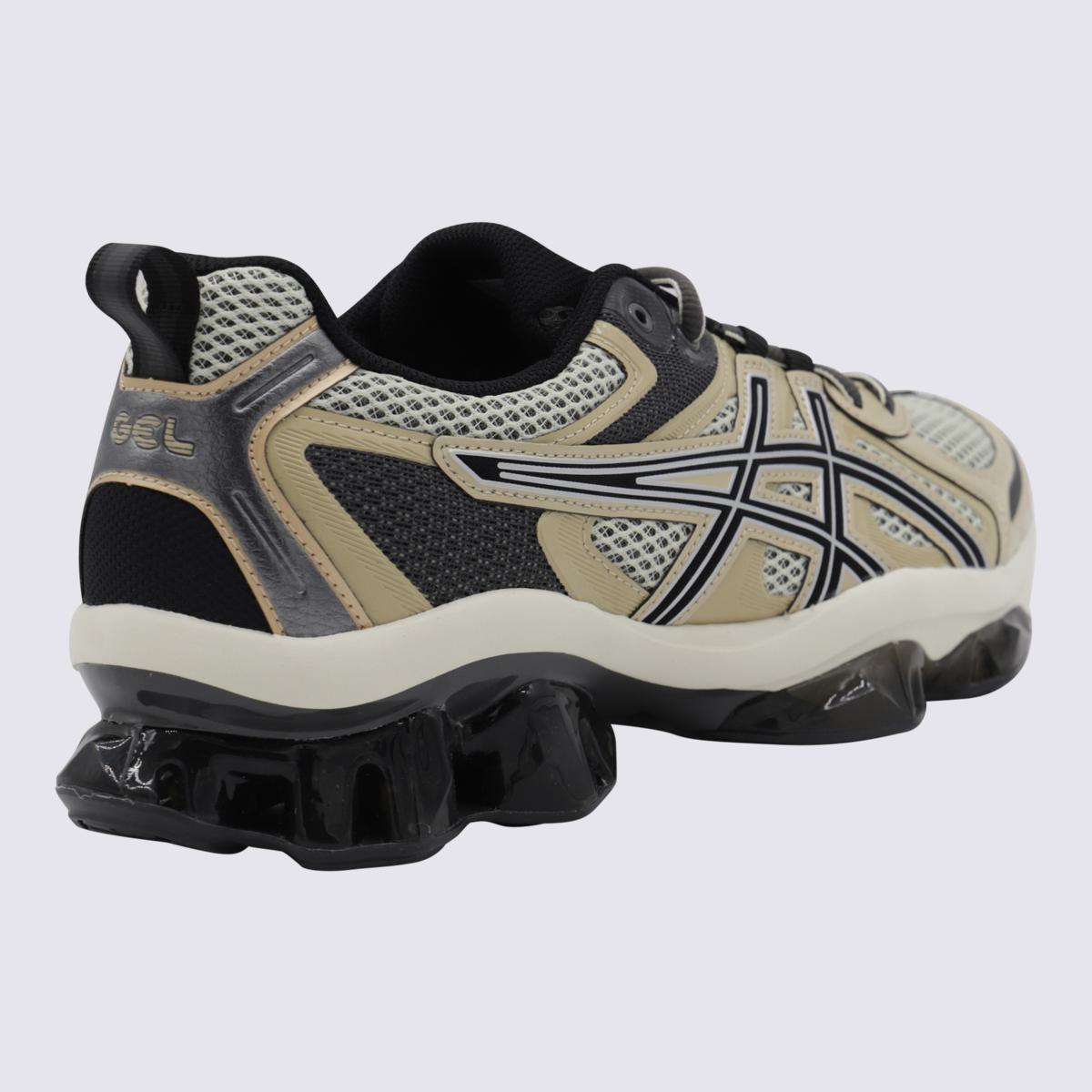 Asics Black And Sand Gel Quantum Kinetic Sneakers