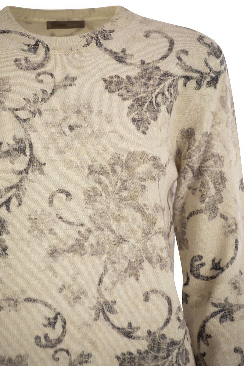 Herno Wool Jumper With Floral Pattern