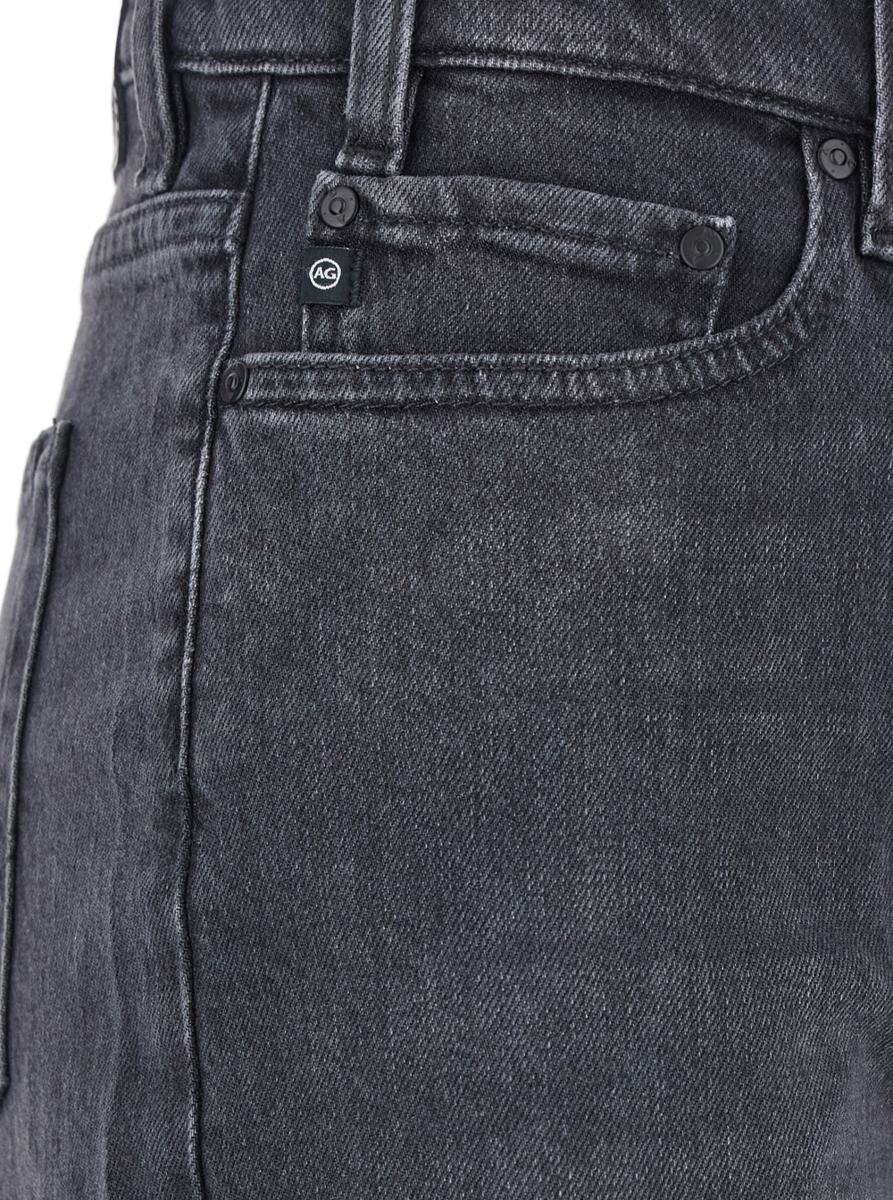 Black Jeans With Logo Detail On The Pocket And Logo Patch On The Rear In Denim Woman