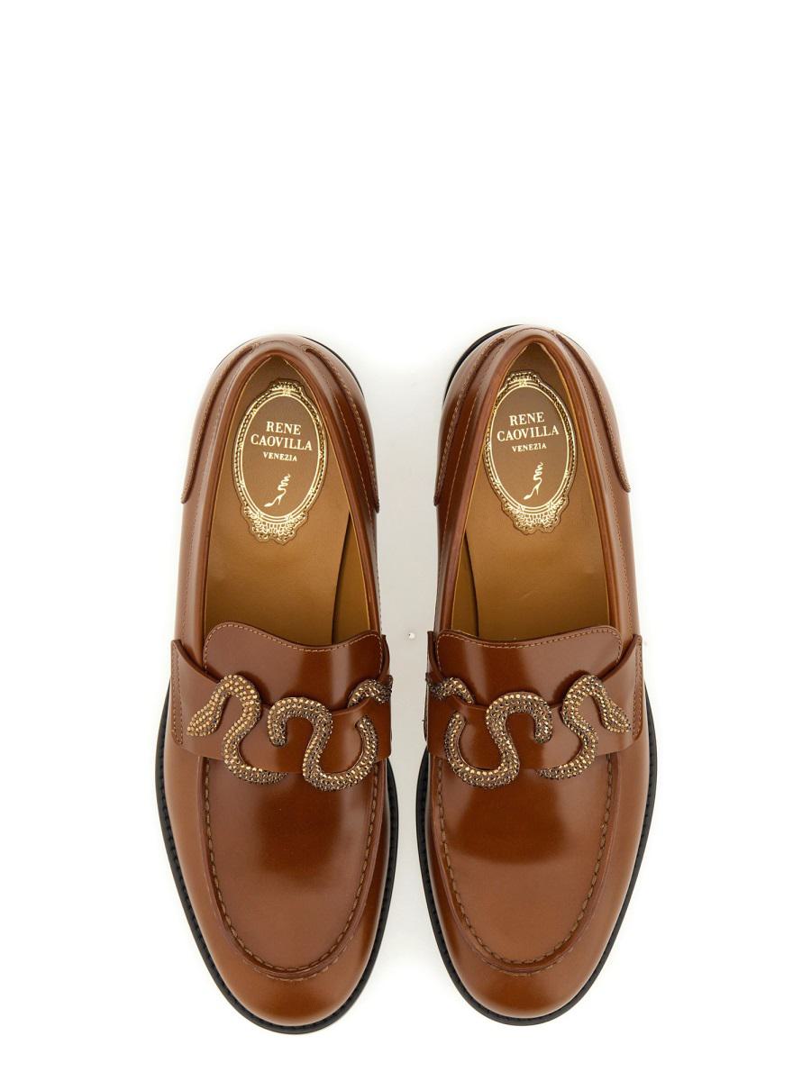 René Caovilla Leather Loafer