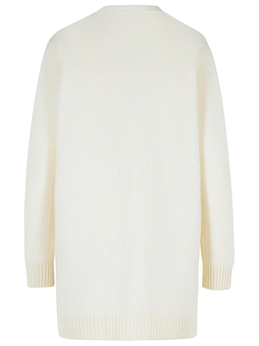 Max Mara 'Ravello' White Wool Blend Cardigan