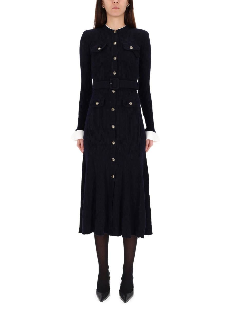 Self-Portrait Midi Dress With Belt