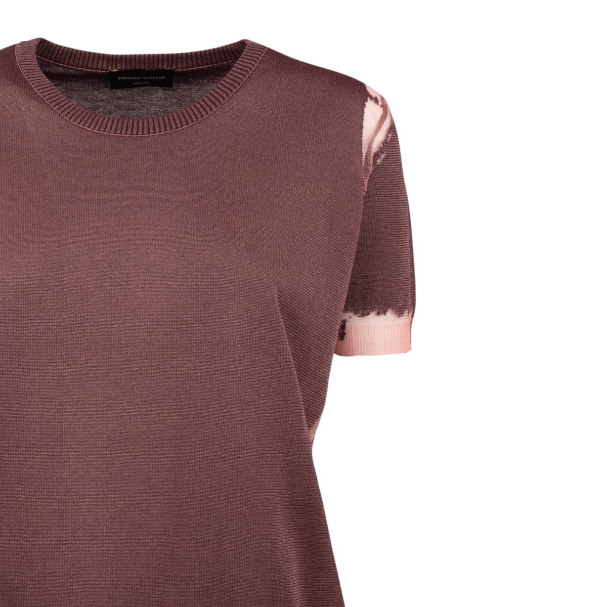 Roberto Collina Brown Cotton Blend Devoré Pullover