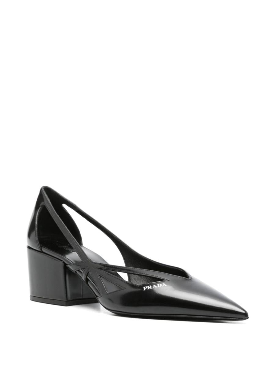 Prada Leather Cut-Out Pumps