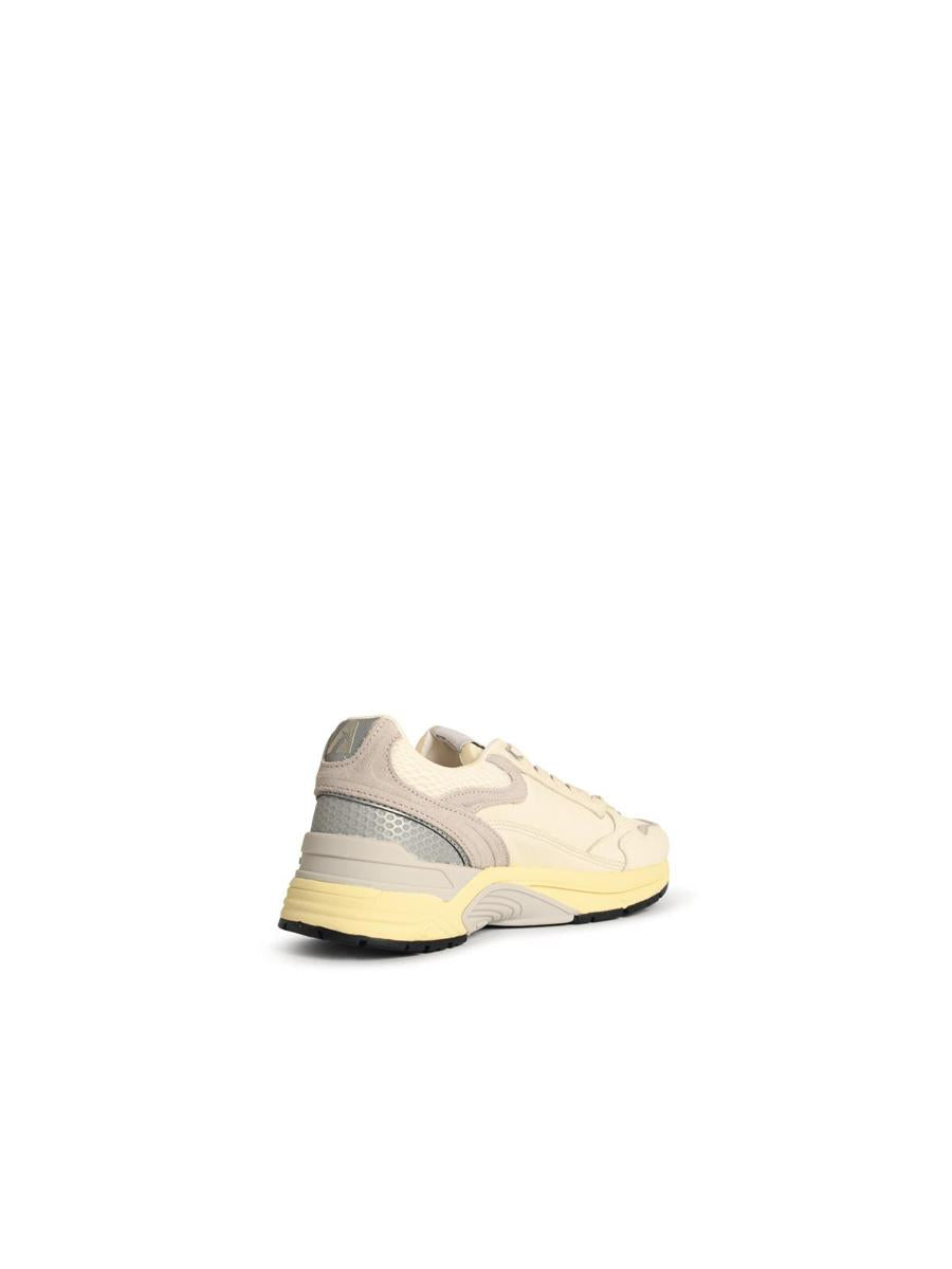 Autry 'Hyperway Low' White And Grey Mesh And Suede Sneakers
