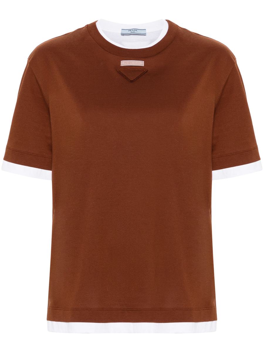 Prada Layered Cotton T-Shirt