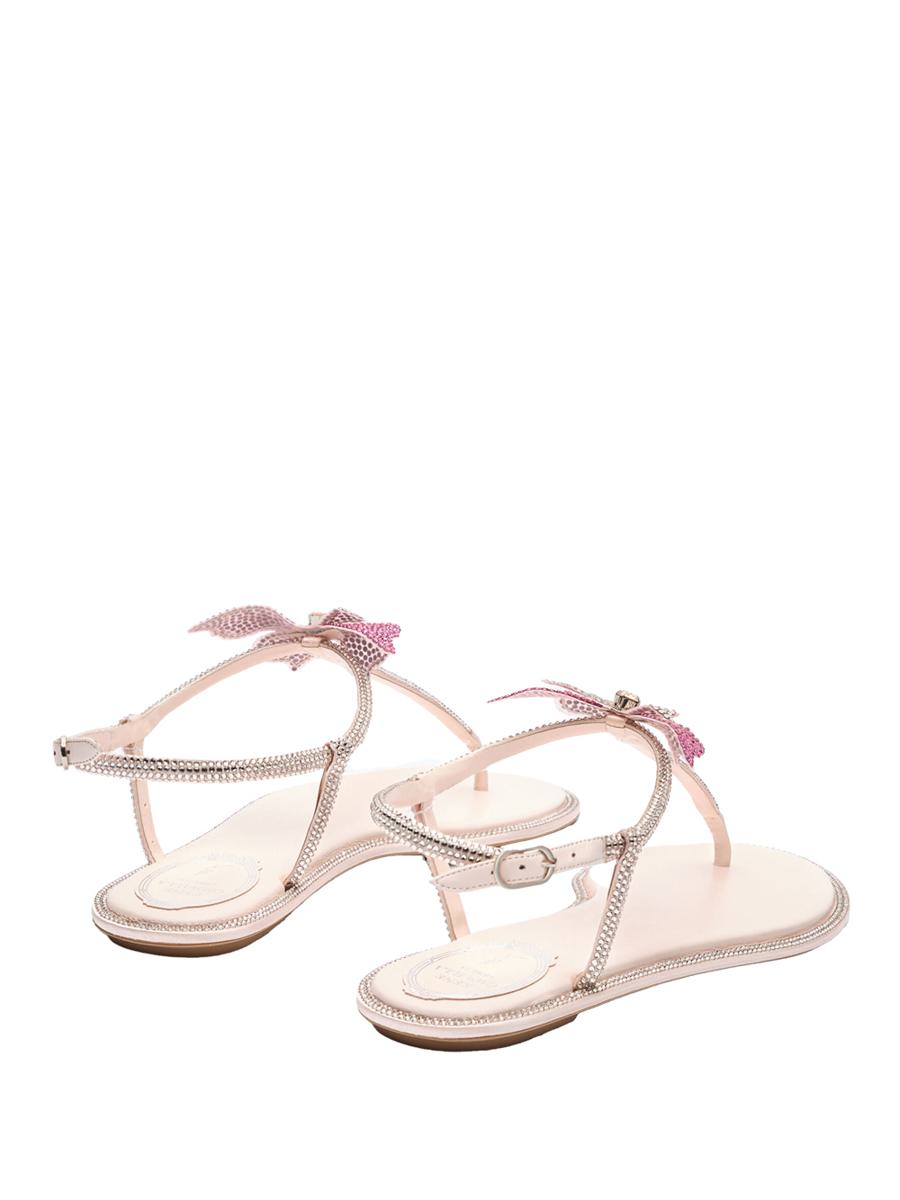 René Caovilla Fairy Pink Flat Sandal 10 Shoes