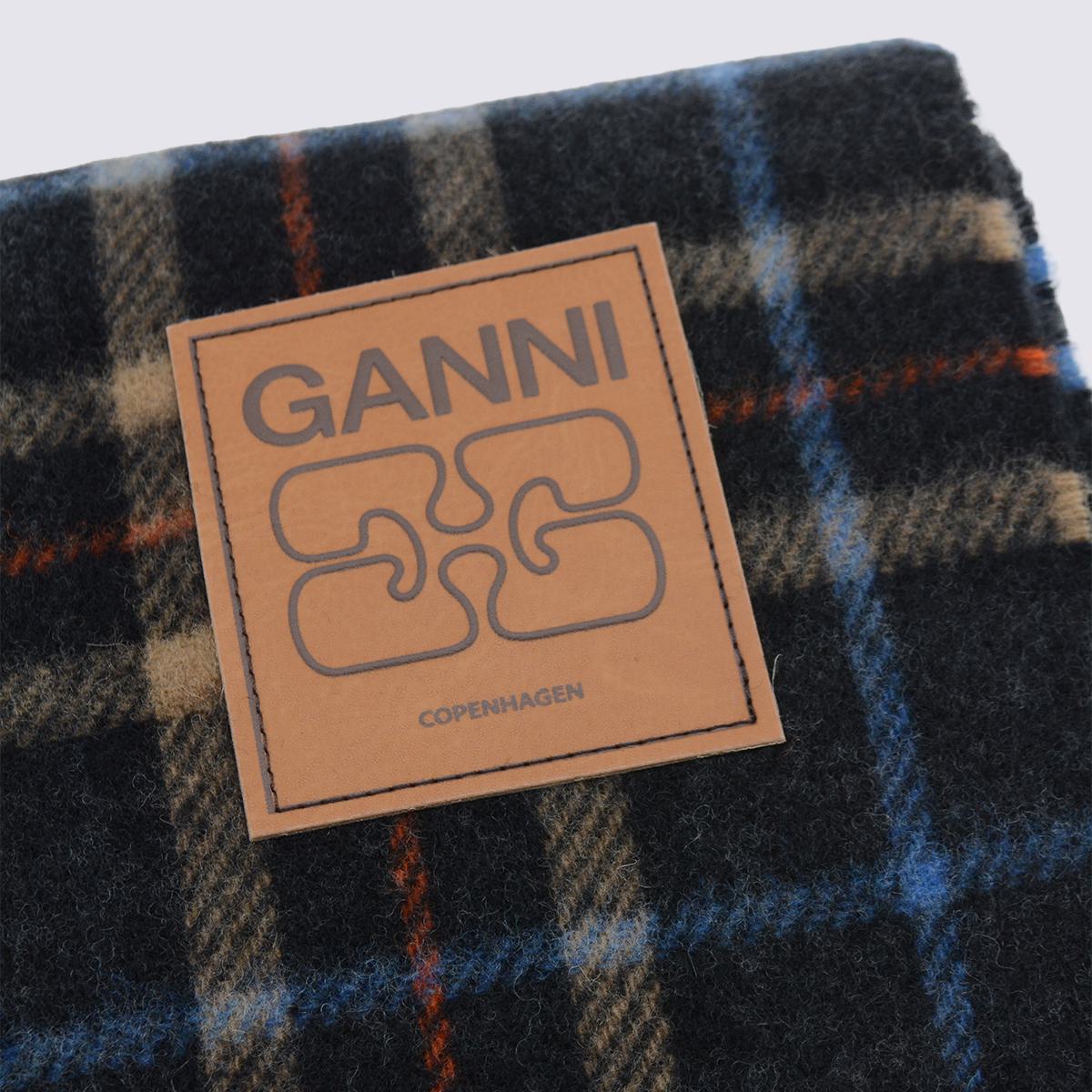 Ganni Multicolor Wool Scarf
