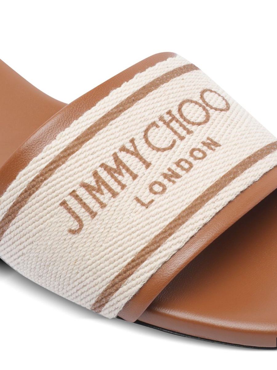 Jimmy Choo Joa Flat Canvas Flat Sandals