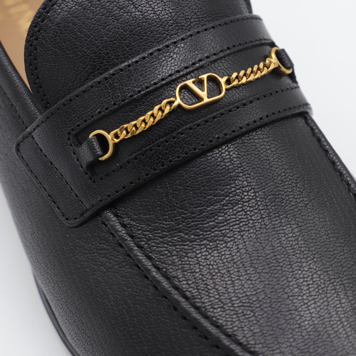 Valentino Garavani Black Leather Loafers