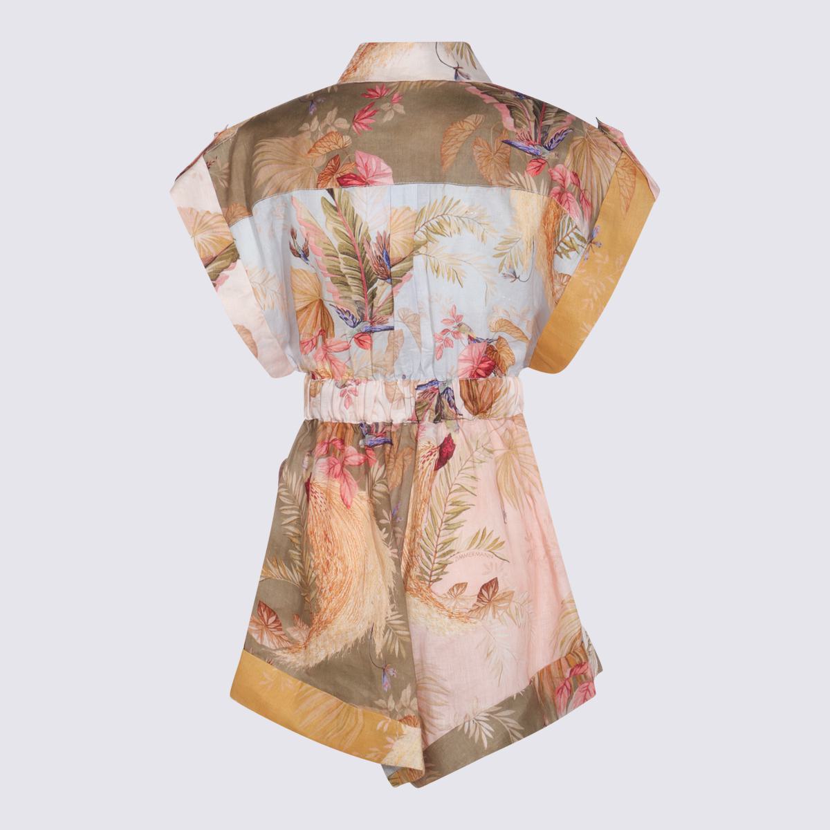 Zimmermann Multicolor Linen Jumpsuit