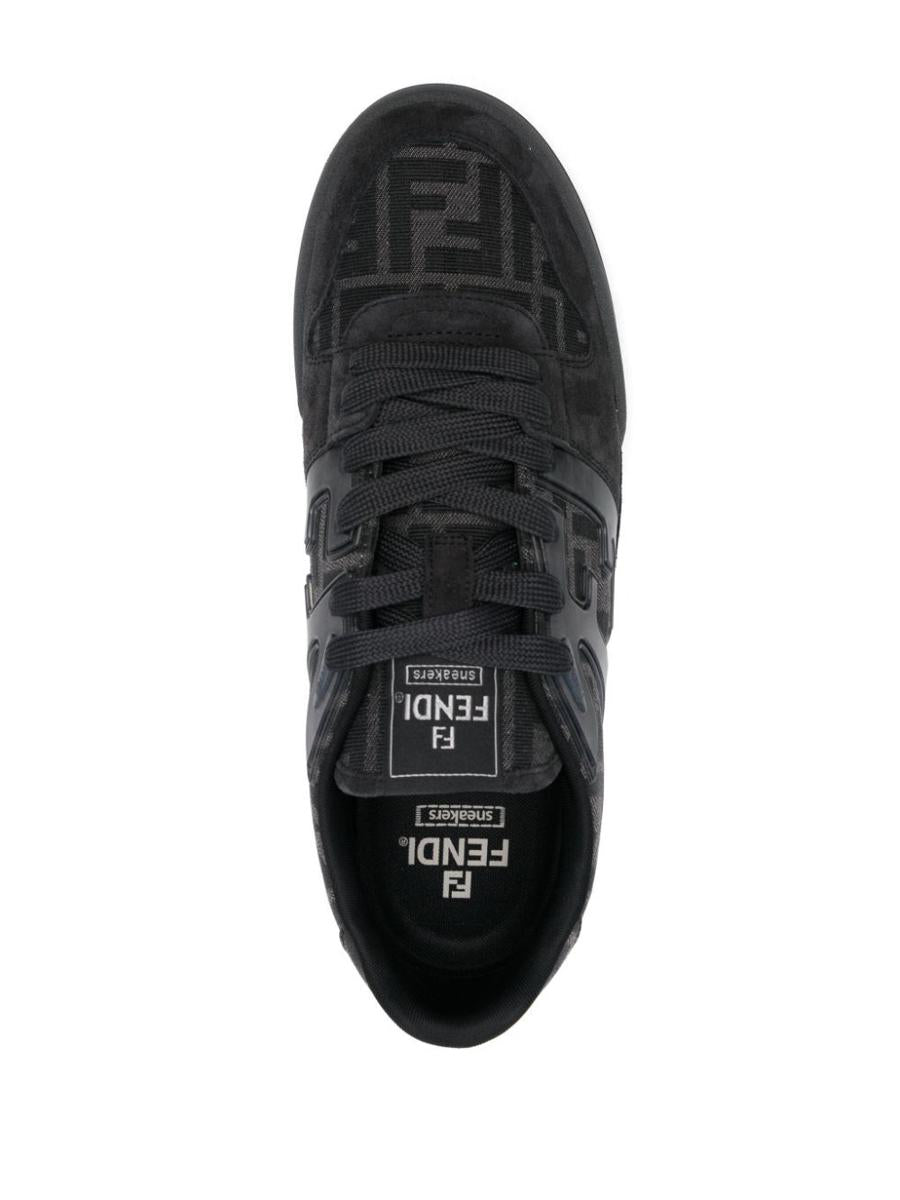 Fendi Ff Jacquard And Suede Match Sneakers Shoes