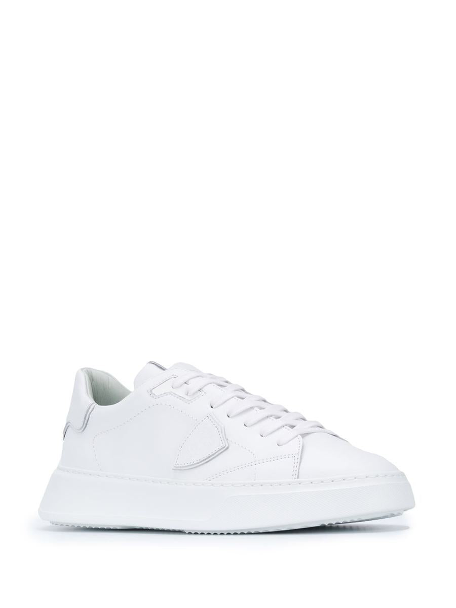 Philippe Model White 'Temple' Sneakers In Calf Leather