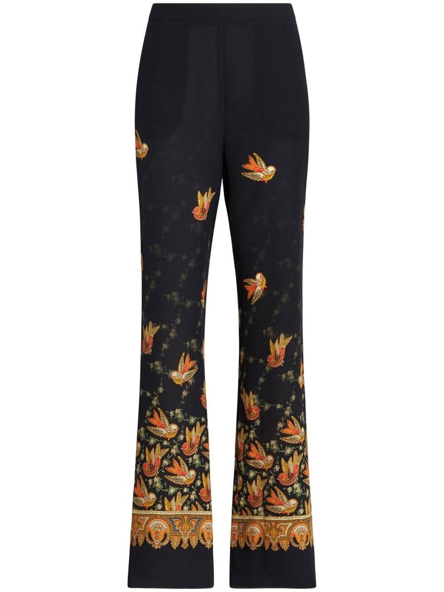 Etro Printed Silk Trousers