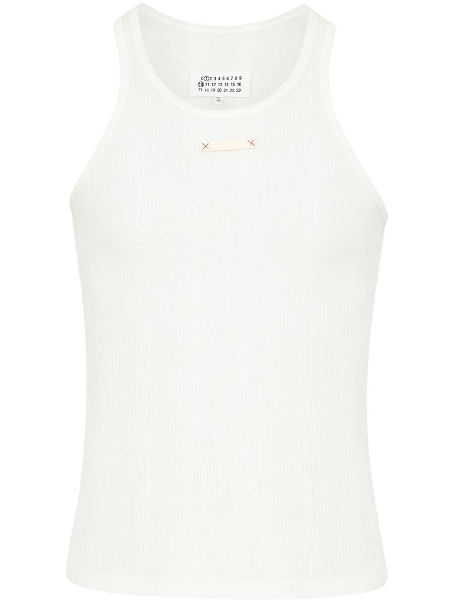 Maison Margiela Logo Cotton Blend Tank Top