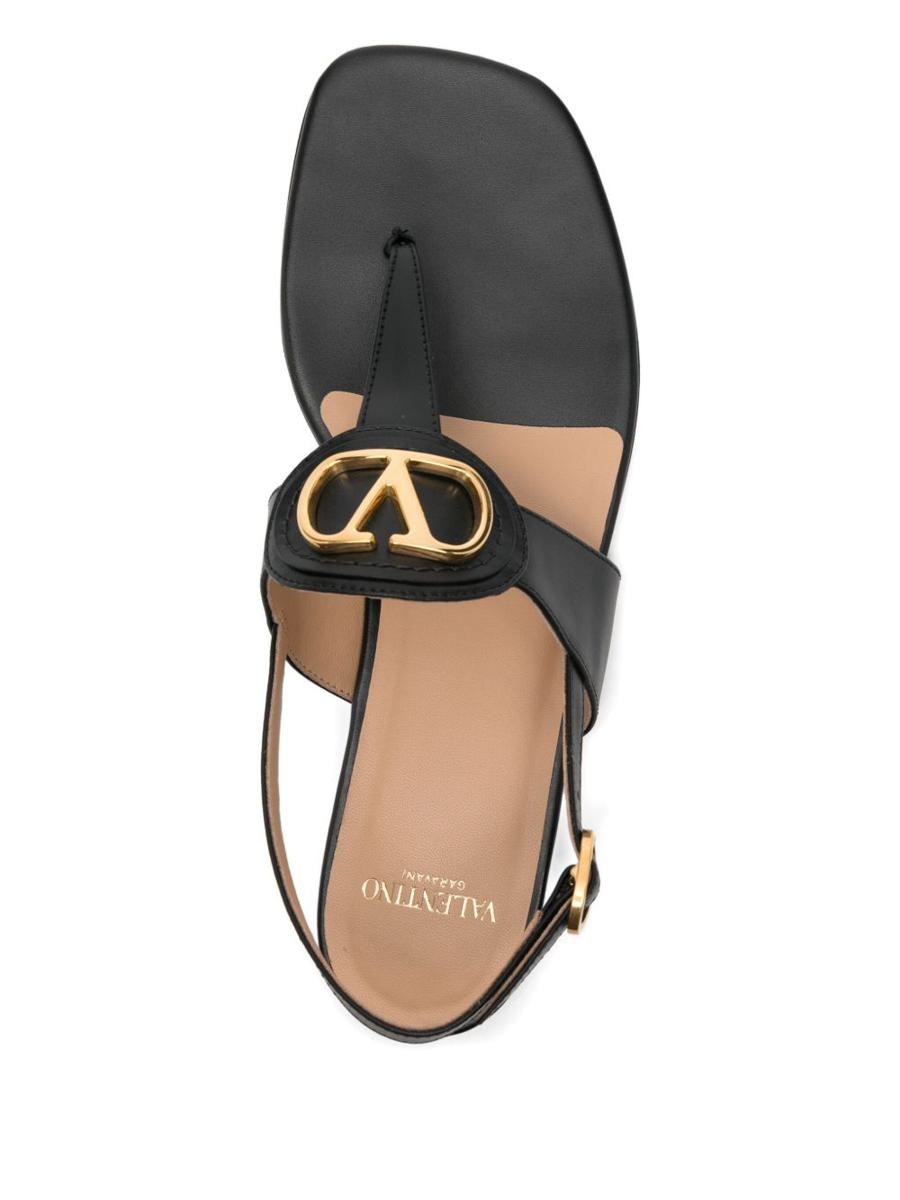 Valentino Garavani Vlogo Signature Leather Thong Sandals