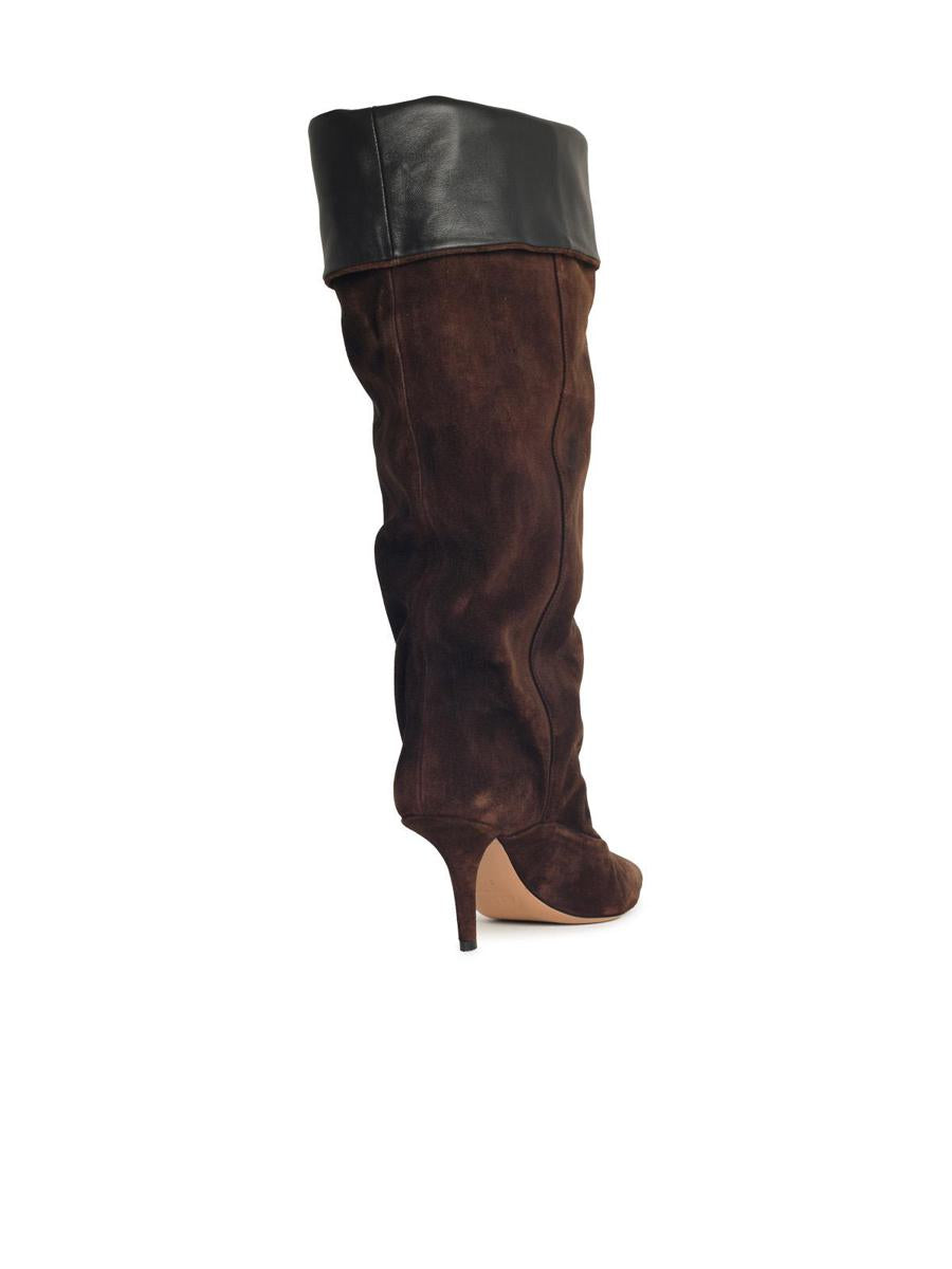 Paris Texas 'Ines Reverse 75' Chocolate Suede Boots