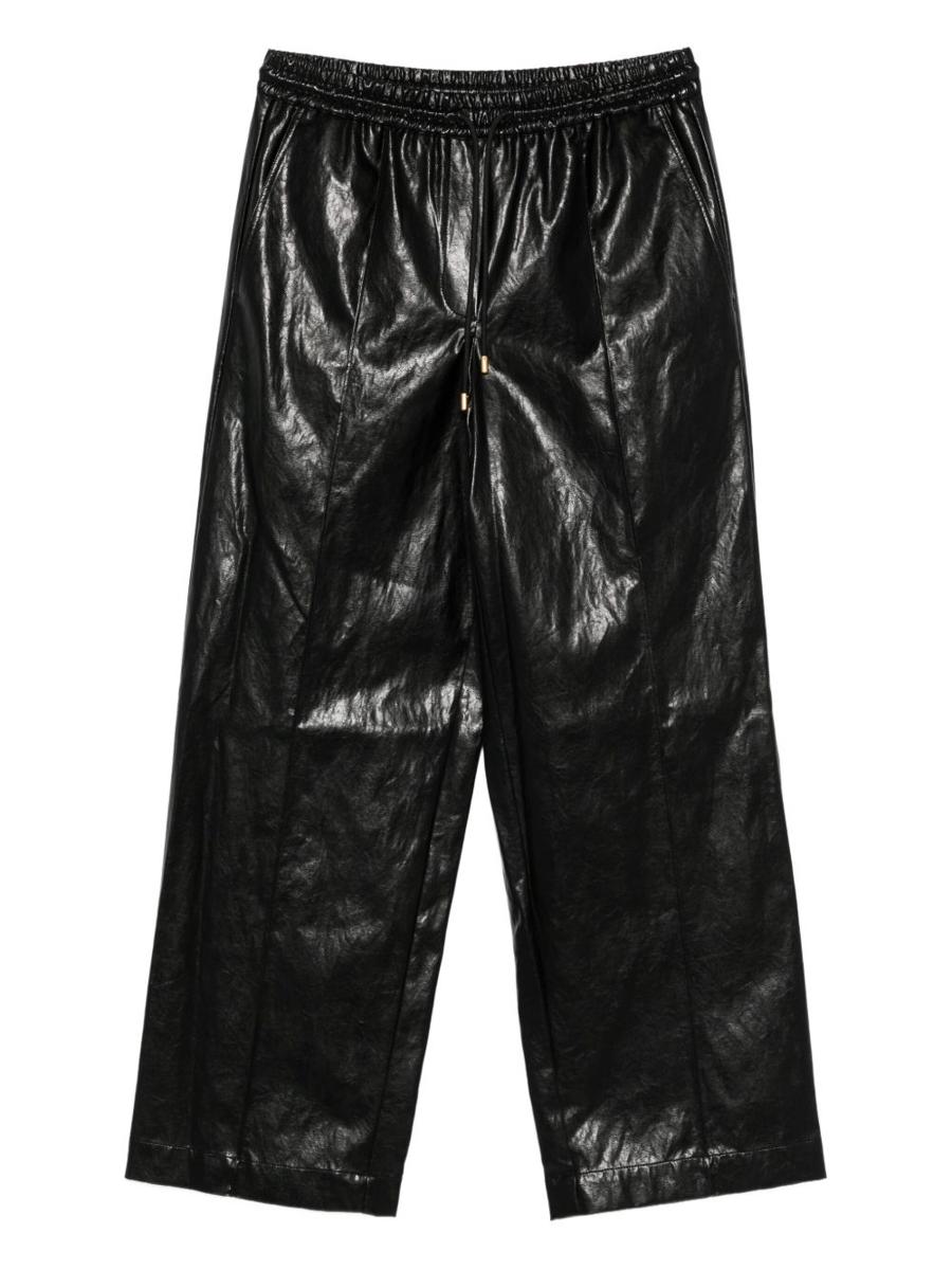 Michael Kors High-Waisted Black Faux Leather Pants