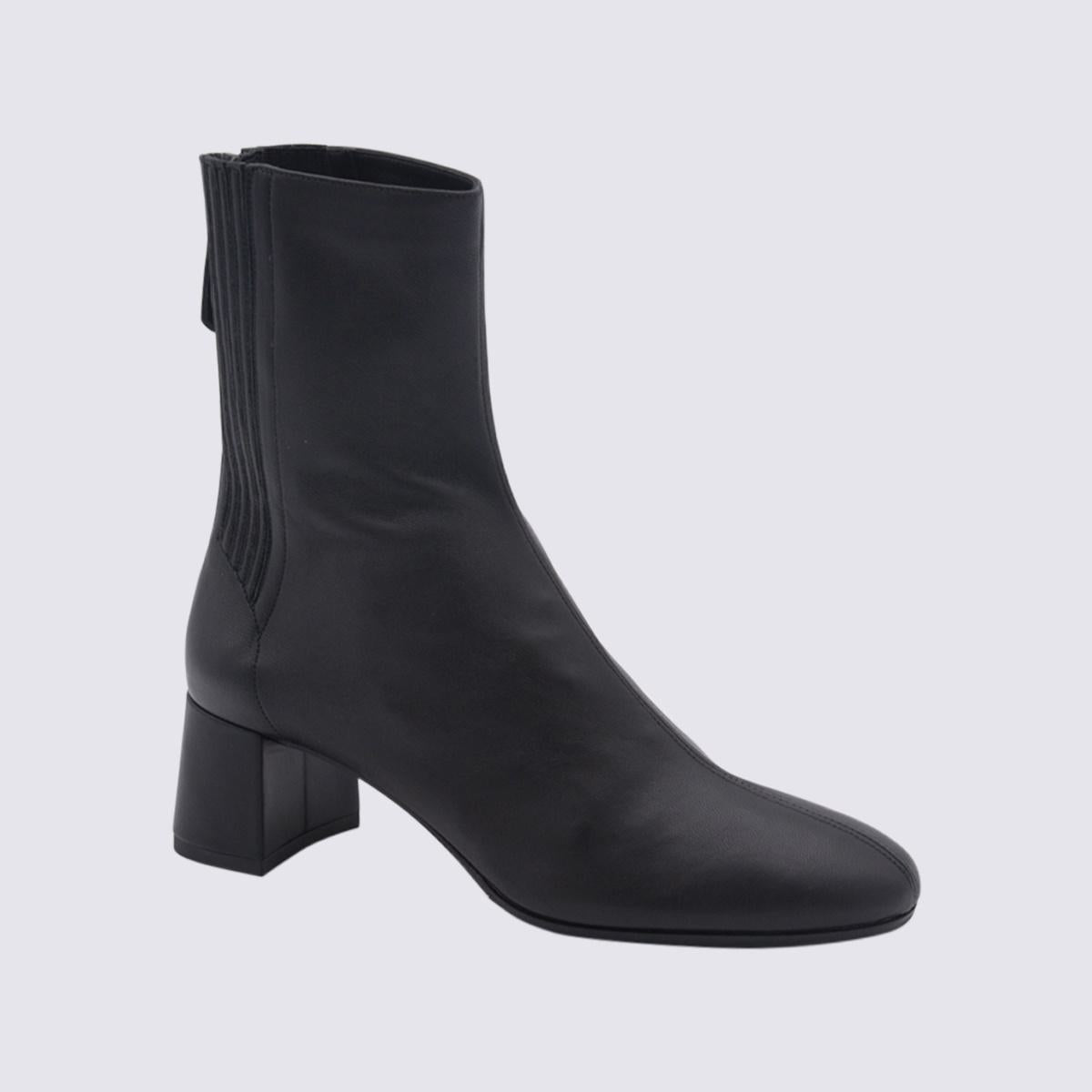 Aquazzura Black Leather Saint Honore Boots