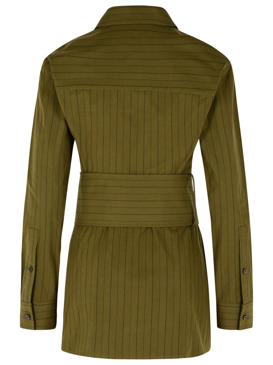 Burberry Green Cotton Mini Dress