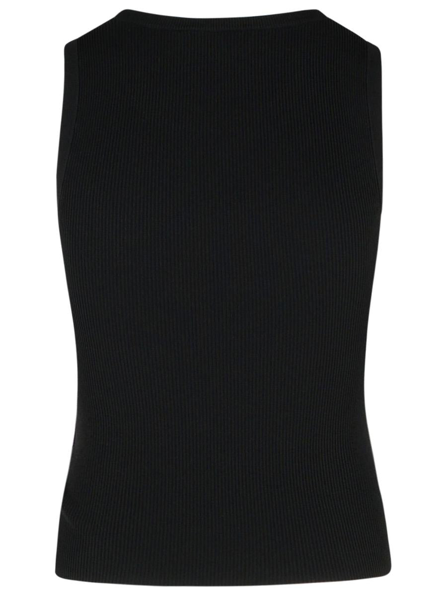 Moschino Jeans Black Viscose Blend Tank Top