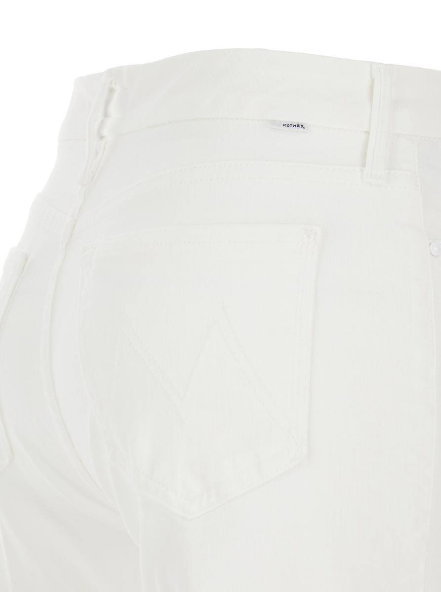 White Flared Jeans In Denim Woman