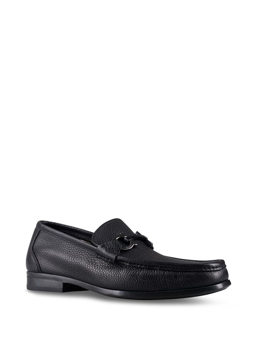 Salvatore Ferragamo Grained Leather Gancini Loafers Shoes
