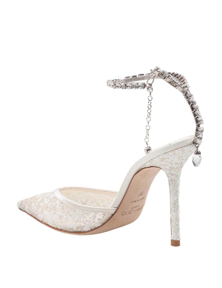 Jimmy Choo Mesh Slingback With Micro Crystal Appliqués