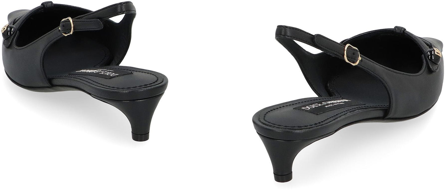 Dolce & Gabbana Leather Slingback Pumps