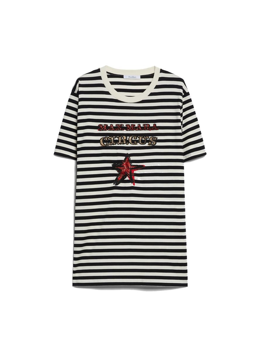 Max Mara Kaki Oversized Striped Cotton T-Shirt