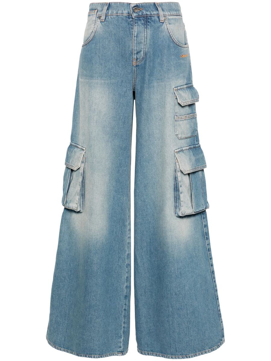 Off-White Logo-Embroidered Cargo Jeans