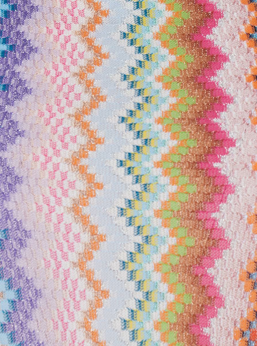 Multicolor Jumpsuit With All-Over Zig Zag Pattern In Lamé Viscose Woman