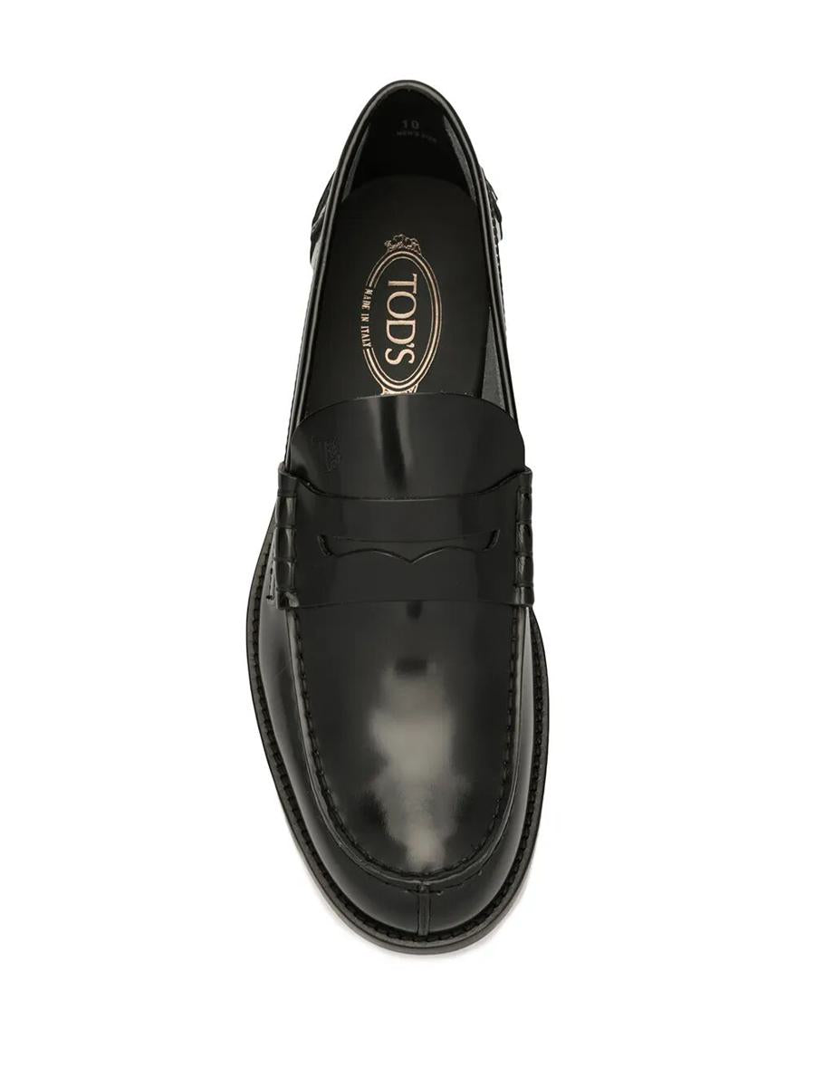 Tod'S Semi-Shiny Leather Penny Loafers Shoes