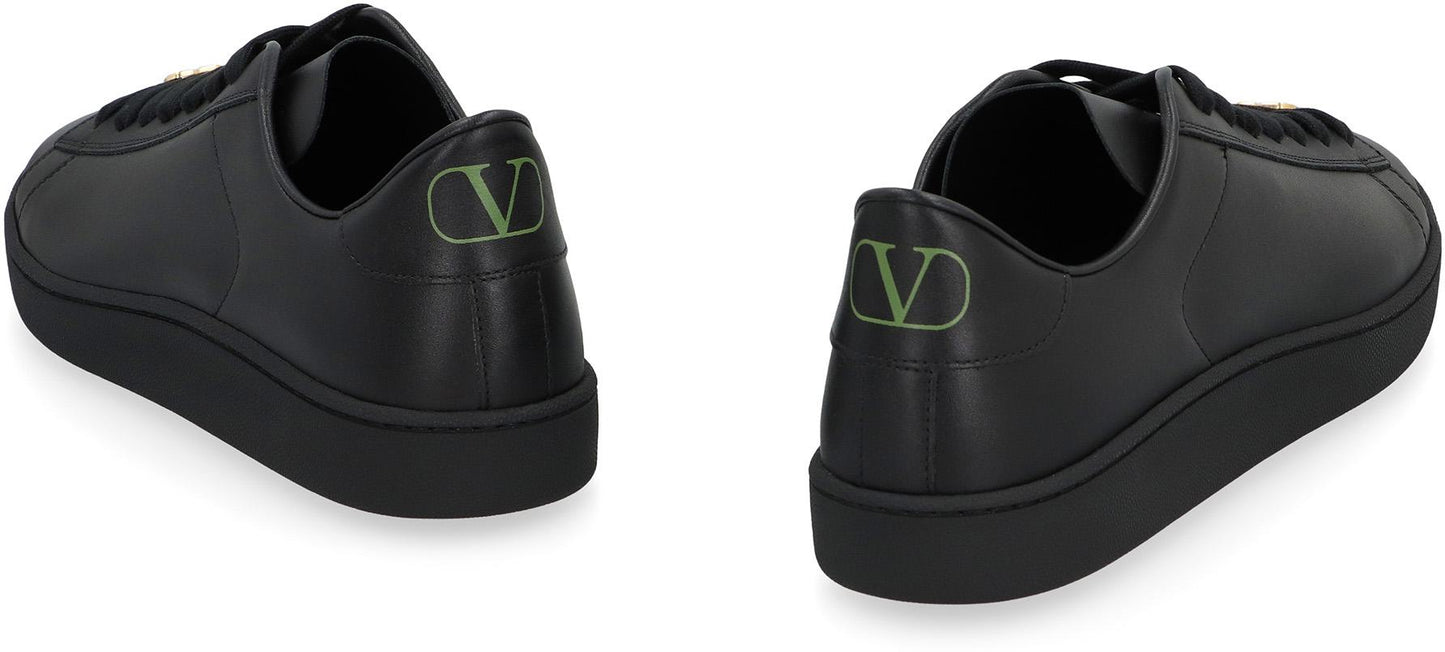 Valentino Garavani Royco Leather Low-Top Sneakers