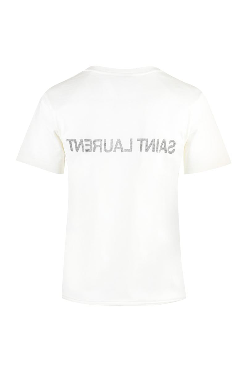 Saint Laurent Printed Cotton T-Shirt