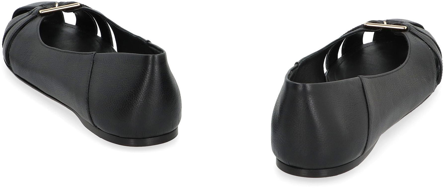 Salvatore Ferragamo Leather Ballet Flats