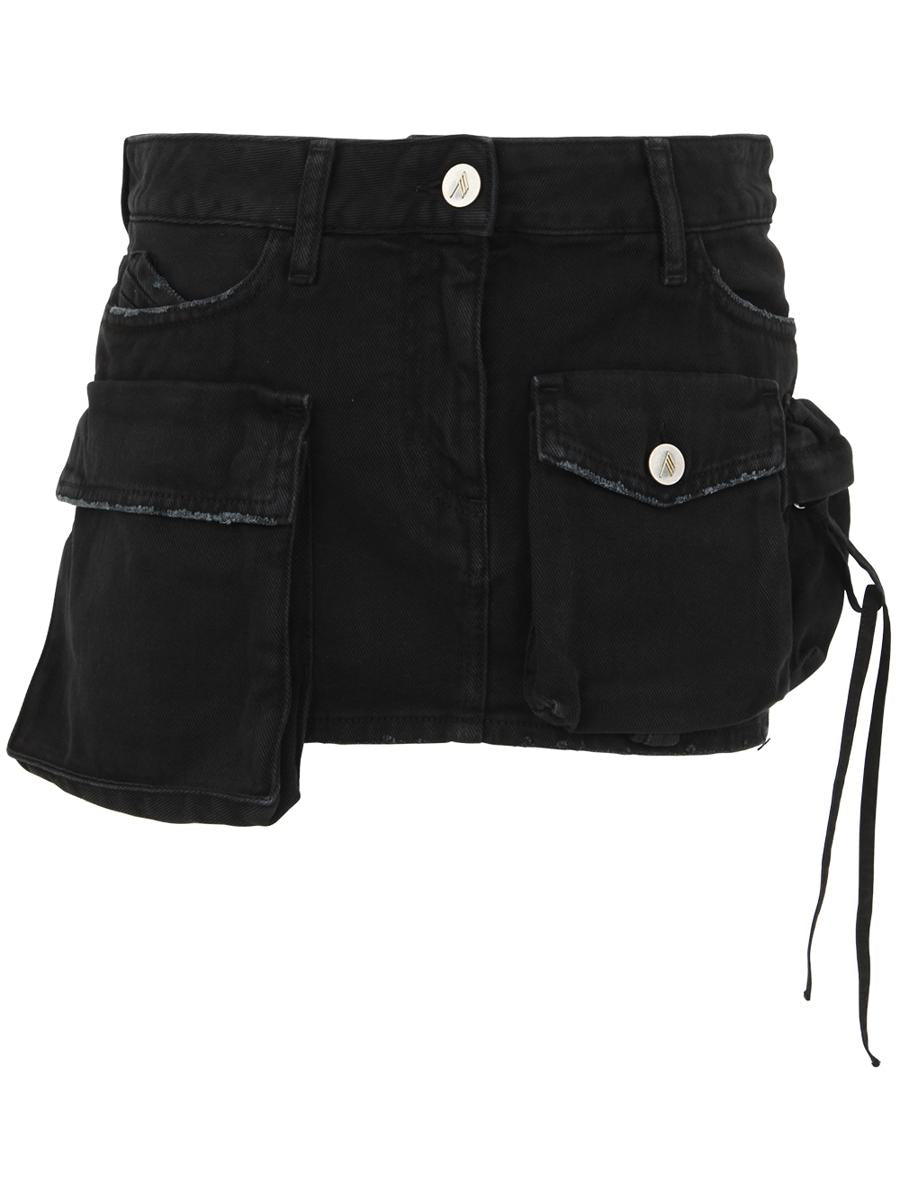 The Attico Fay Denim Mini Skirt Clothing