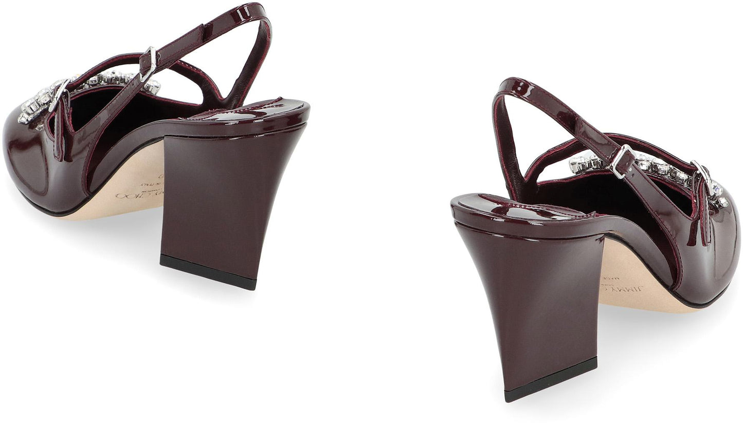 Jimmy Choo Belinda Patent Leather Slingback Pumps