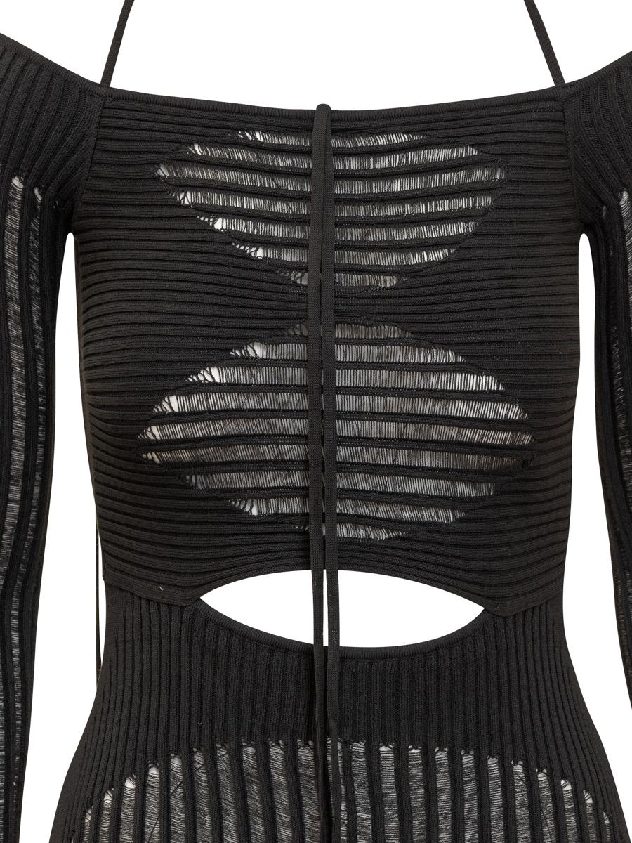 Andreādamo Mini Ribbed Dress