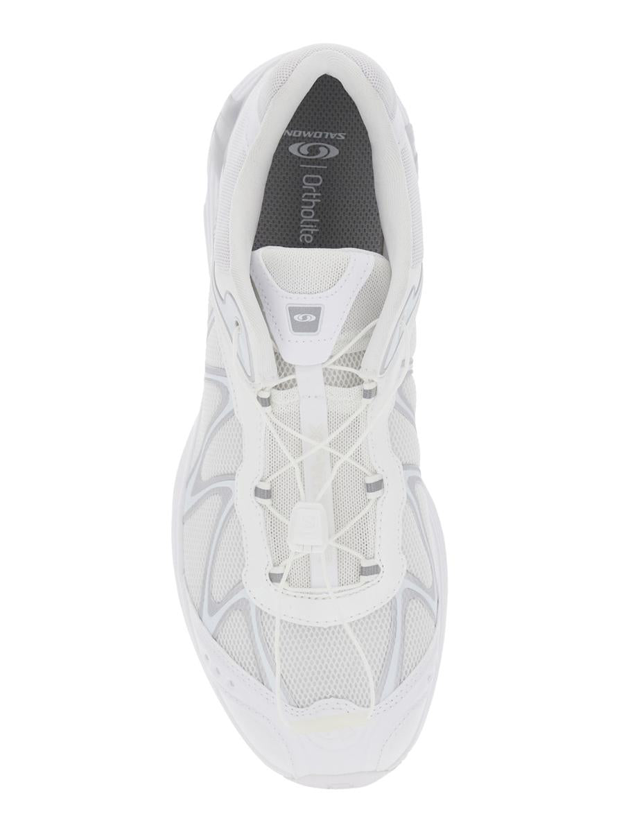 'Xt-Whisper' White Sneakers With Printed Logo On The Side And Drawstring Closure In Fabric Unisex